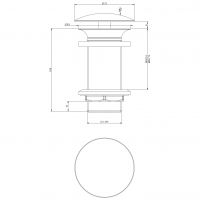 Донный клапан Gessi Origini Total Look 01391 схема 2 Донный клапан Gessi Origini Total Look 01391 схема 2