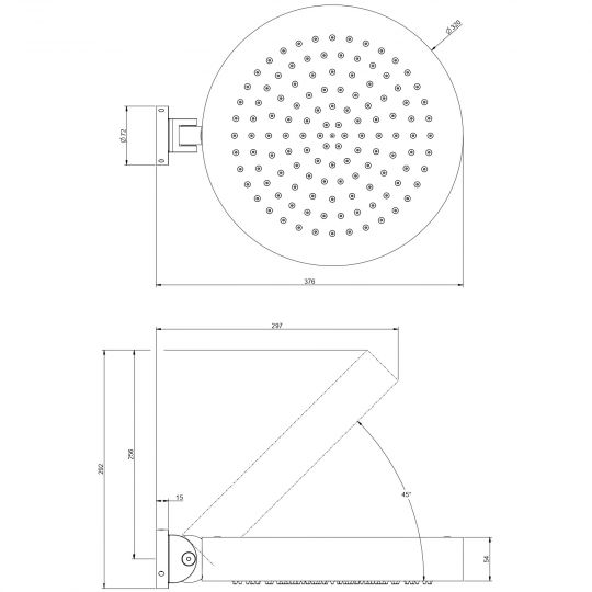 Душевая головка с регулируемым углом наклона Gessi Origini 66152 схема 2 Душевая головка с регулируемым углом наклона Gessi Origini 66152 схема 2