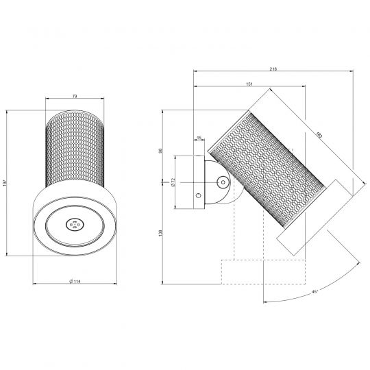 Душевая головка наклонная с хромотерапией Gessi Outdoor L  MECCANICA Распыление 57725 схема 2