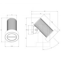 Душевая головка наклонная с хромотерапией Gessi Outdoor L CESELLO Водопад 57737 схема 2 Душевая головка наклонная с хромотерапией Gessi Outdoor L CESELLO Водопад 57737 схема 2