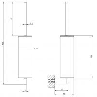 Ёршик туалетный настенный Gessi Origini Accessories 66420 схема 2
