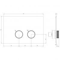 Клавиши смыва Gessi Ingranaggio Total Look для инсталляции 54643 схема 16 Клавиши смыва Gessi Ingranaggio Total Look для инсталляции 54643 схема 16