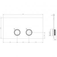 Кнопки смыва для унитаза Gessi Venti20 Total Look 54653 схема 2 Кнопки смыва для унитаза Gessi Venti20 Total Look 54653 схема 2