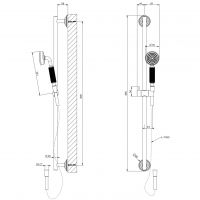 Набор душевой Gessi Venti20 65143 схема 2 Набор душевой Gessi Venti20 65143 схема 2