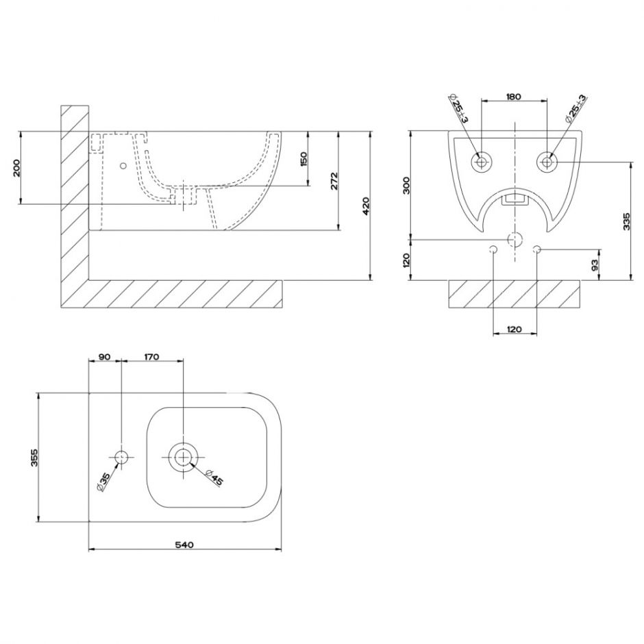 Подвесное биде Gessi Origini Total Look 39115 ФОТО