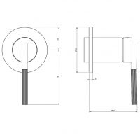 Смеситель для раковины встраиваемый Gessi Ingranaggio Total Look 63609 схема 2 Смеситель для раковины встраиваемый Gessi Ingranaggio Total Look 63609 схема 2