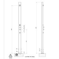 Уличная душевая стойка Gessi Outdoor L с хромотерапией 63233 схема 2