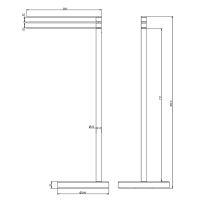 Полотенцедержатель напольный Gessi Emporio accessories 38939 схема 2 Полотенцедержатель напольный Gessi Emporio accessories 38939 схема 2