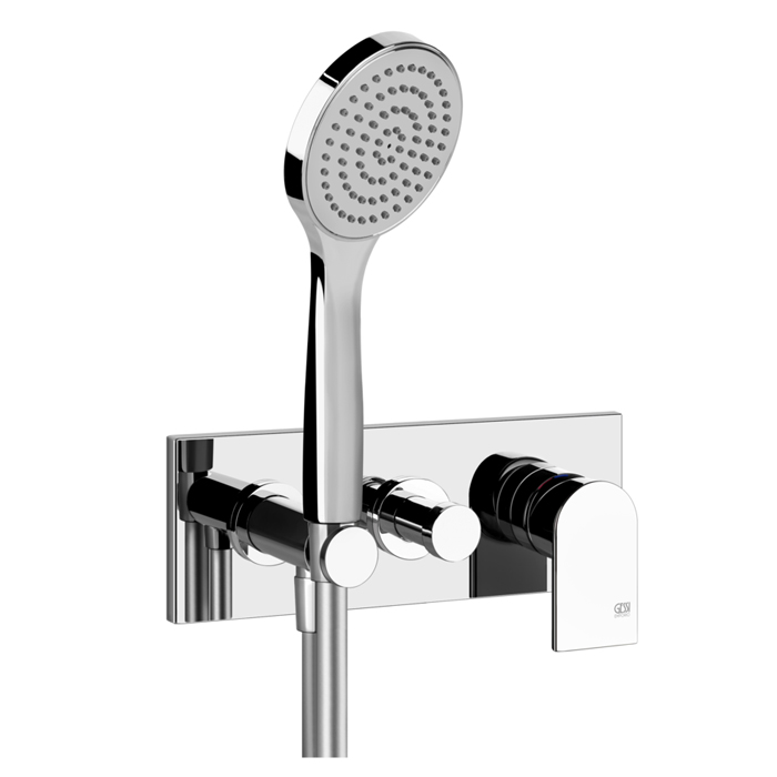 Изображение Смеситель встраиваемый в душевую комнату Gessi Emporio Via manzoni на 2 позиции с переключателем 44900