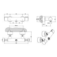Смеситель для душа наружный Gessi Emporio Via tortona для душа 18731 схема 2