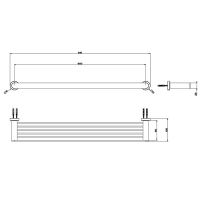 Полка Gessi Emporio accessories 60 см 38949 настенная схема 2