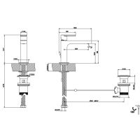 Смеситель для раковины Gessi Emporio Via manzoni с 1 отверстием и донным клапаном 38602 схема 2 Смеситель для раковины Gessi Emporio Via manzoni с 1 отверстием и донным клапаном 38602 схема 2