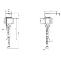 Рычаг удалённого управления Gessi Emporio Via tortona 18700 схема 2