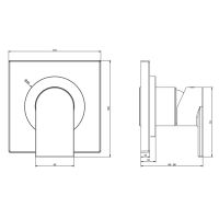 Смеситель скрытого монтажа Gessi Emporio Via manzoni на 1 позицию 38722  для душа схема 2