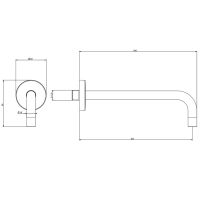 Длинный излив настенный Gessi Emporio Via tortona 38783 схема 2