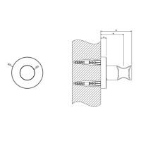 Неподвижный держатель Gessi Emporio shower для душевой лейки 38657 схема 2