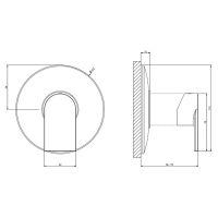 Встраиваемый смеситель для душа Gessi Emporio Via manzoni 38654 внешняя часть схема 4 Встраиваемый смеситель для душа Gessi Emporio Via manzoni 38654 внешняя часть схема 4