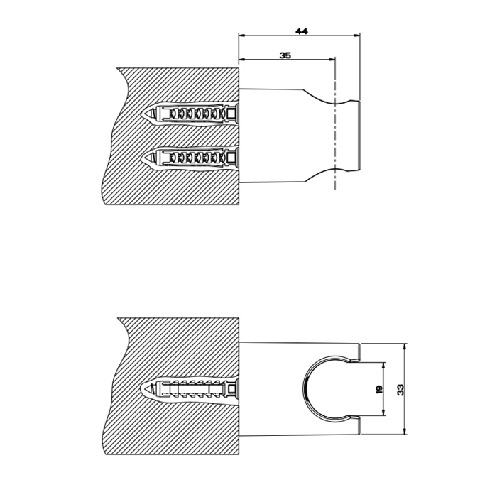 Неподвижный держатель для лейки Gessi Emporio shower 47271 ФОТО