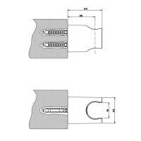 Неподвижный держатель для лейки Gessi Emporio shower 47271 схема 2 Неподвижный держатель для лейки Gessi Emporio shower 47271 схема 2