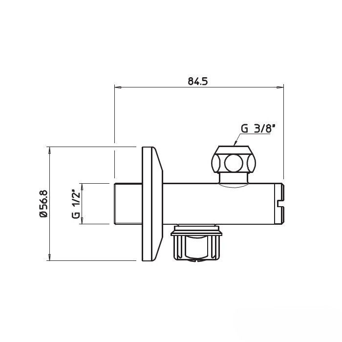 Запорный кран-фильтр Gessi Technical 01006 ФОТО