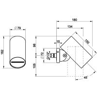 Регулируемая настенная душевая лейка Gessi Habito Diamantato 57283 схема 2 Регулируемая настенная душевая лейка Gessi Habito Diamantato 57283 схема 2