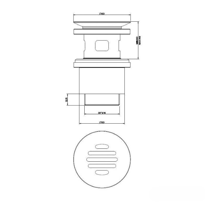 Решетчатый донный клапан Gessi 01313 ФОТО
