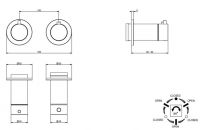 Смеситель для ванны/душа Gessi Ventaglio 63335 схема 2