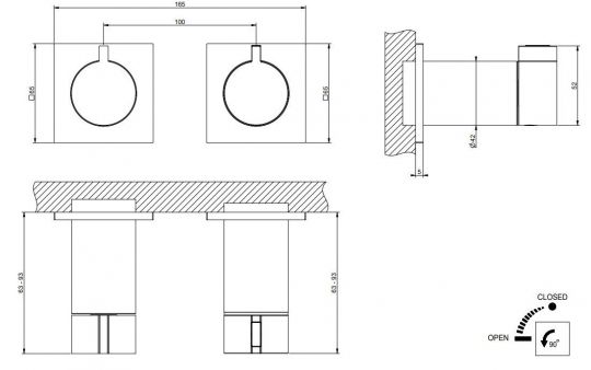 Смеситель для душа Gessi Inverso Bath&Shower 73032 схема 12 Смеситель для душа Gessi Inverso Bath&Shower 73032 схема 12