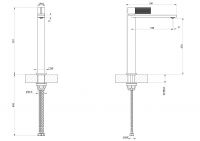 Смеситель для раковины Gessi Inverso Rigato 73504 схема 12 Смеситель для раковины Gessi Inverso Rigato 73504 схема 12