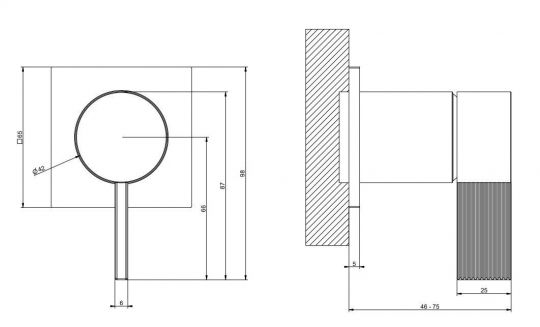 Смеситель для душа Gessi Inverso Rigato 73519 схема 10