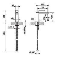 Смеситель для раковины Gessi Rettangolo 20002 схема 6