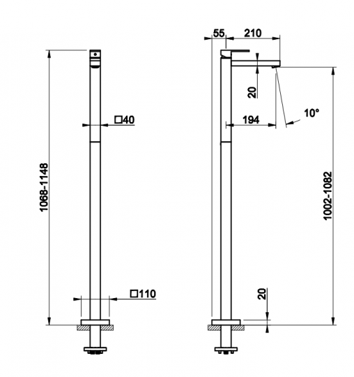 Смеситель для раковины Gessi Rettangolo 20092 схема 13