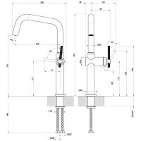 Смеситель для кухни Gessi Habito 60650 схема 7 Смеситель для кухни Gessi Habito 60650 схема 7