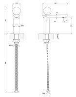 Смеситель однорычажный Gessi Perle 74502710 для раковины схема 2