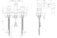 Смеситель вентильный Gessi Perle 74968273 для раковины схема 2