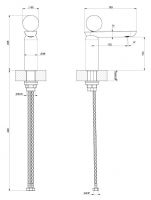 Смеситель однорычажный Gessi Perle 74202031 для раковины схема 2