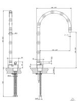 Высокий смеситель для раковины Gessi Jacqueline 77003727 схема 2