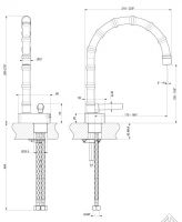 Смеситель для раковины Gessi Jacqueline 77401299 схема 2 Смеситель для раковины Gessi Jacqueline 77401299 схема 2