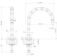Смеситель для раковины Gessi Jacqueline 77201706 схема 2