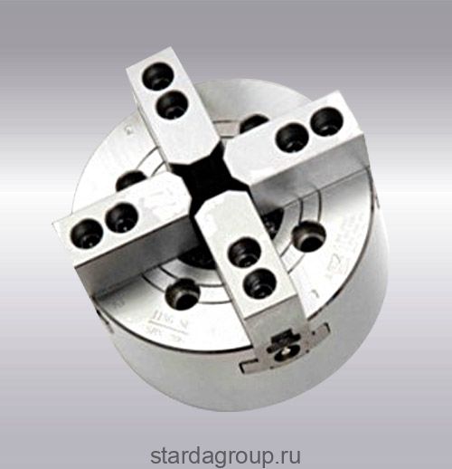 Четырехкулачковый мощный токарный патрон с полостью KT06-4