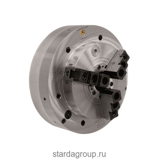 Механизированный токарный патрон с интегрированным пневматическим цилиндром 2502-200-52