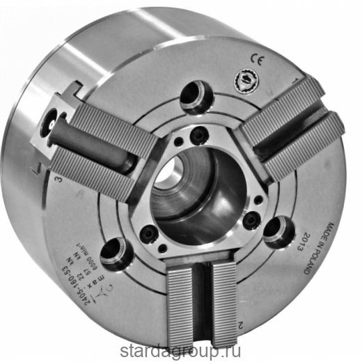 Механизированный токарный патрон с проходным отверстием 2405-200-66K SGM