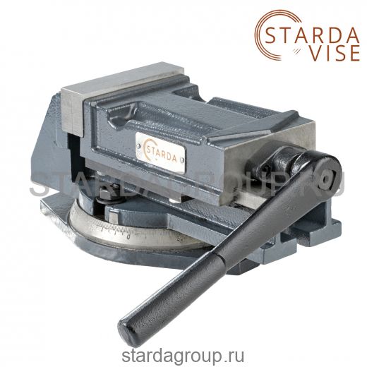 Тиски станочные поворотные с закрытым винтом 7200-0206 Q12(QH)100 STARDA VISE
