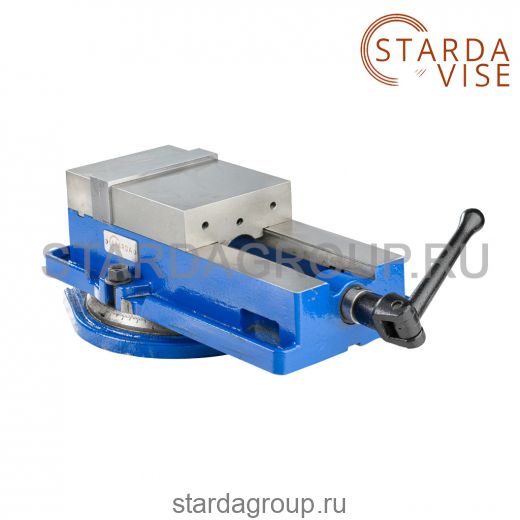 Тиски станочные поворотные с жесткой фиксацией заготовки QM16100 STARDA VISE
