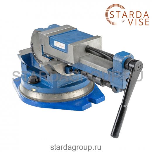 Тиски станочные трехповоротные QW100 STARDA VISE