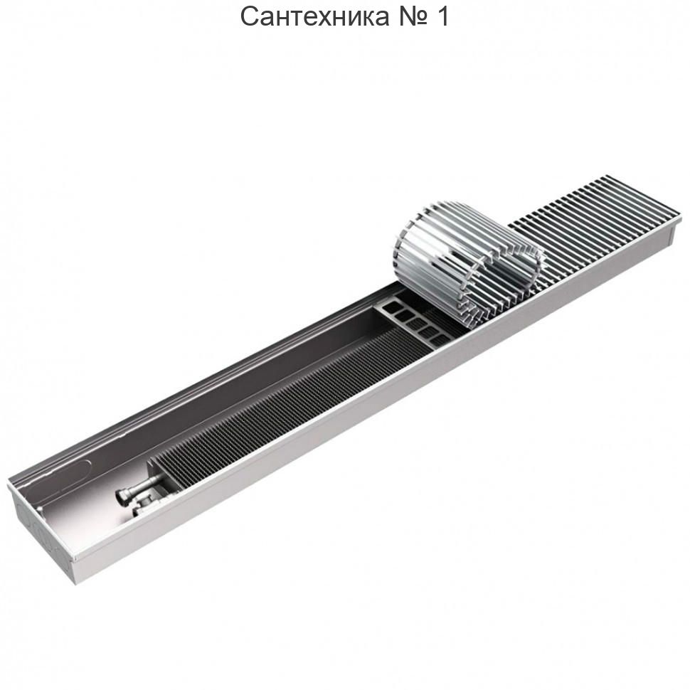 Конвектор внутрипольный с естественной конвекцией RCN 80.260.2000, решётка роликовая ROMMER