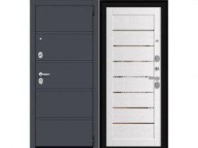 Дверь Входная с Ночной Задвижкой el’PORTA (Portika) Porta R-3 8/П222 Graphite Pro/Wood Alaska 2 Замка с Ночной Задвижкой 0318-1698 / Портика