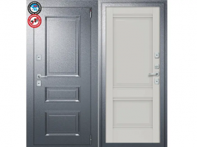 Дверь Входная с Ночной Задвижкой el’PORTA (Portika) Porta T4 403/К42 с Терморазрывом Букле Графит/Nardo Grey 2 Замка с Ночной Задвижкой 1418-0677 / Портика