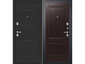 Дверь Входная с Ночной Задвижкой el’PORTA (Portika) Porta R-2 104/K42 Букле Черный/Wenge Veralinga 2 Замка с Ночной Задвижкой 0218-0569 / Портика