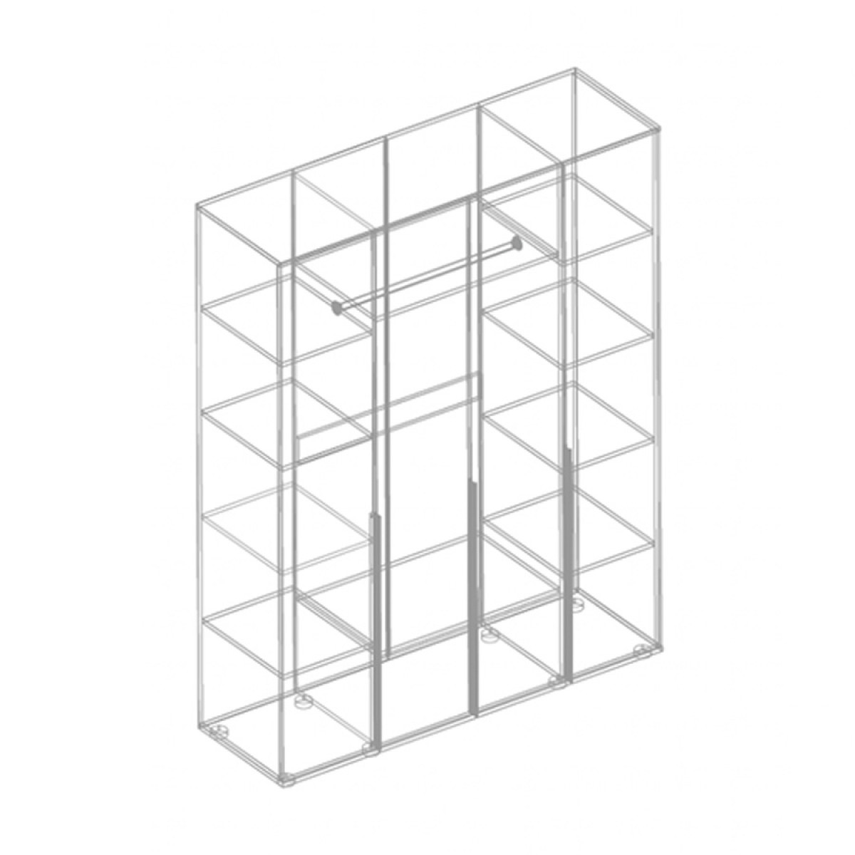 МС "Стил" Шкаф 4-ств для одежды